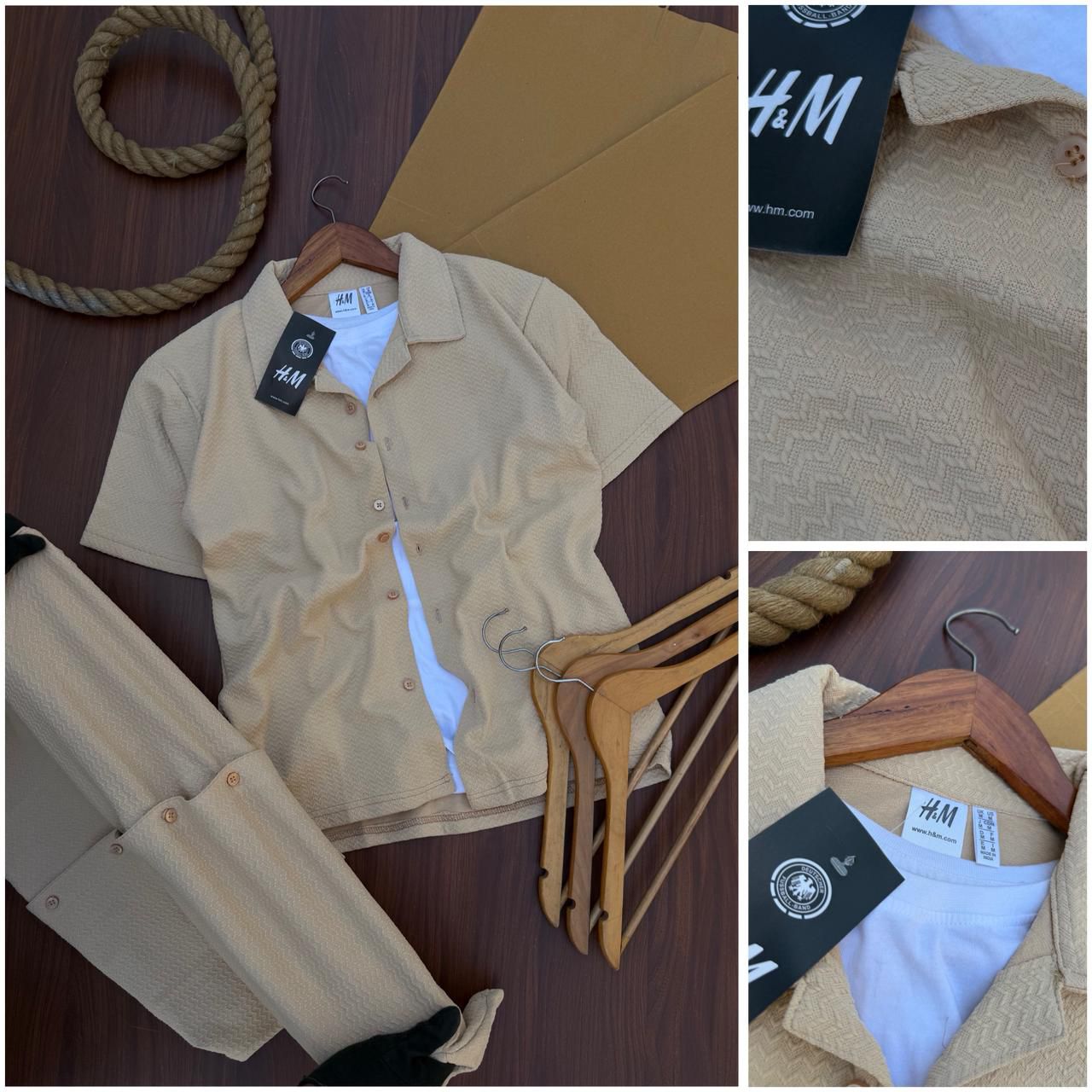 H&M Premium Popcorn Cotton Shirts