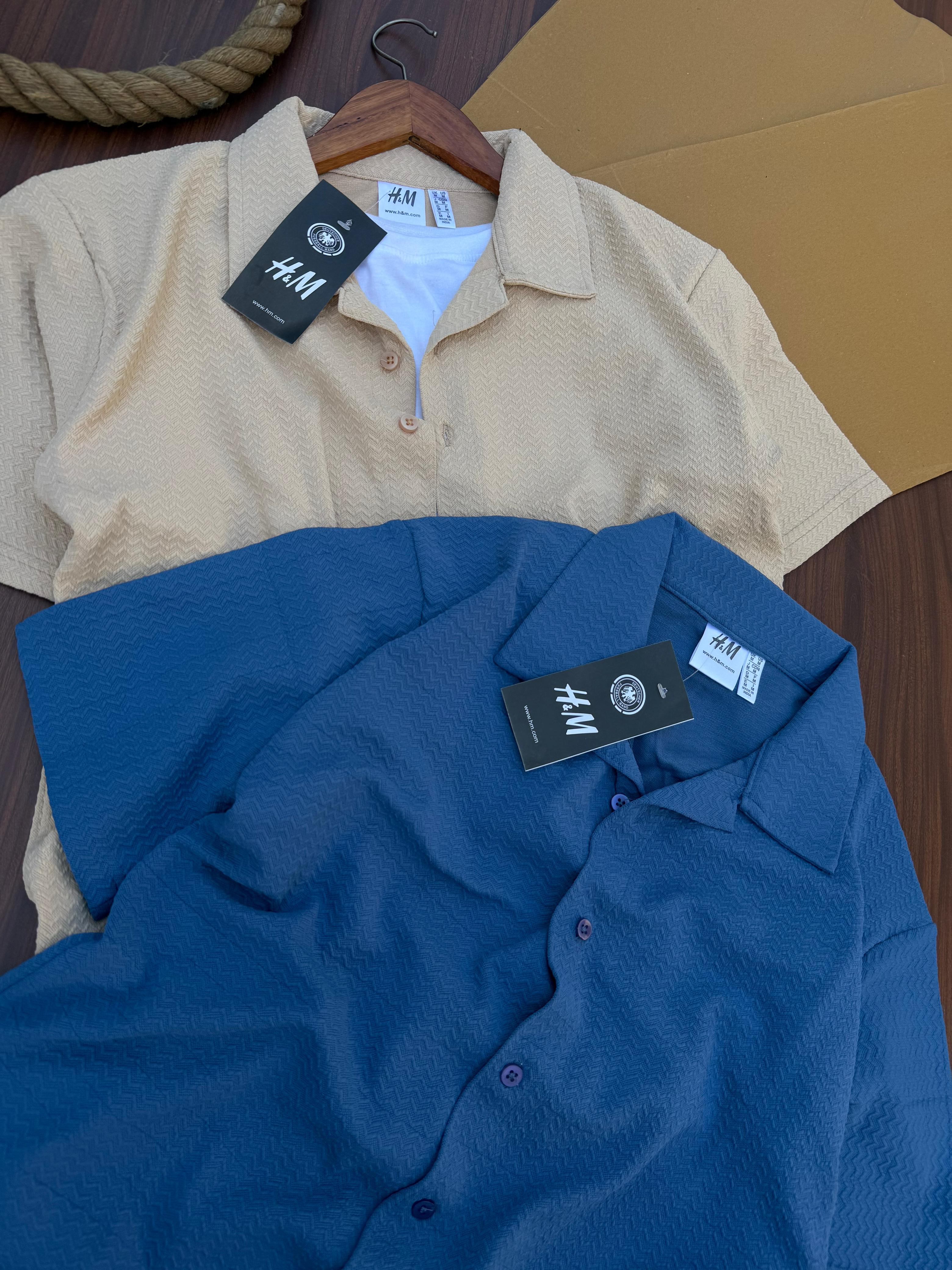 H&M Premium Popcorn Cotton Shirts