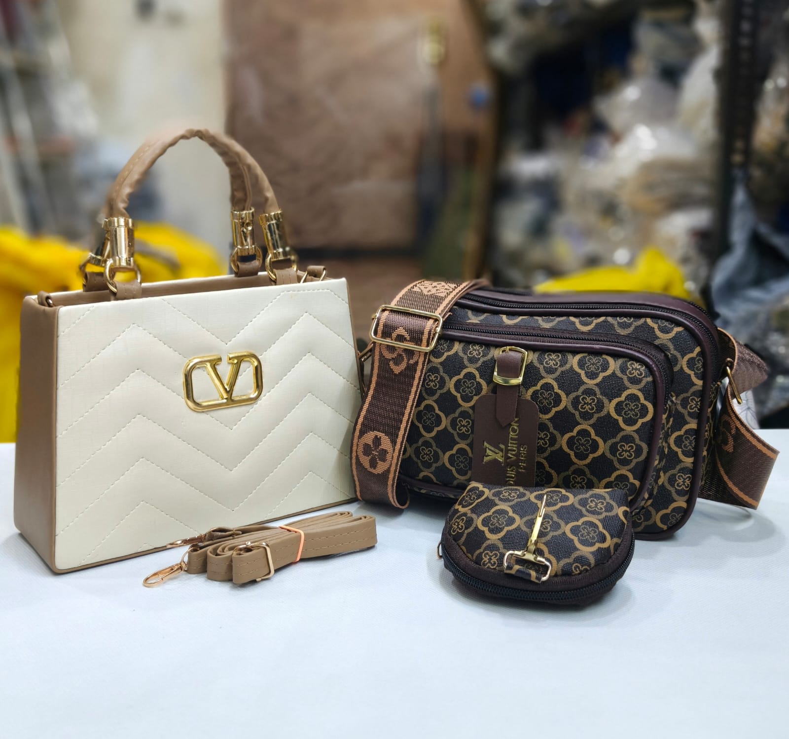VALENTINO AND LOUIS VUITTON HANDBAGS