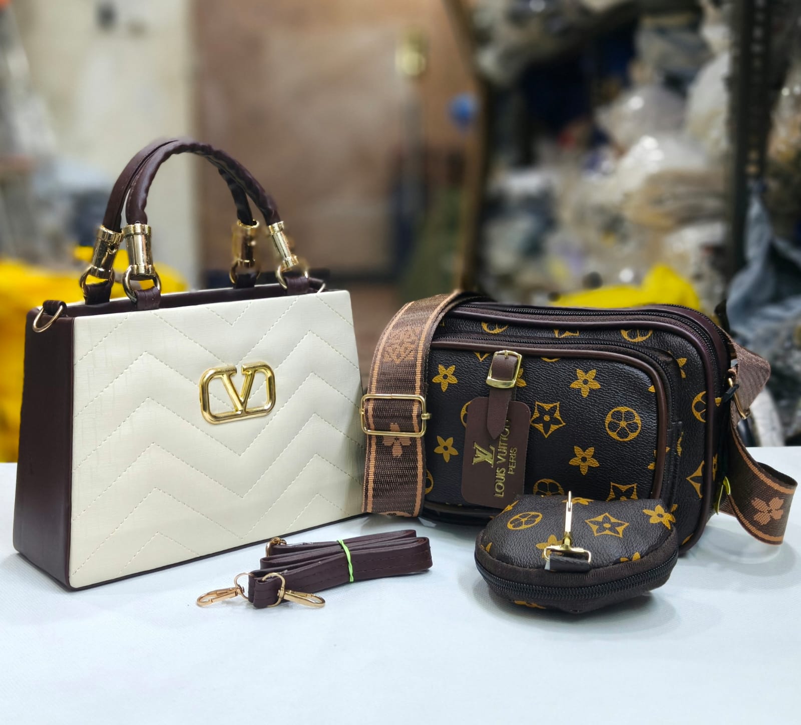 VALENTINO AND LOUIS VUITTON HANDBAGS
