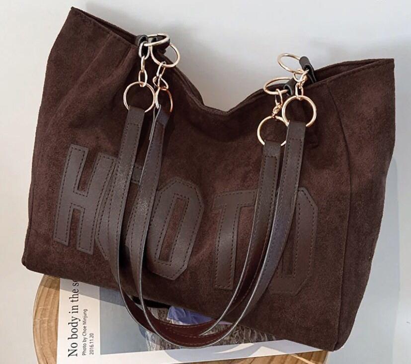 SUEDE TOTE BAG