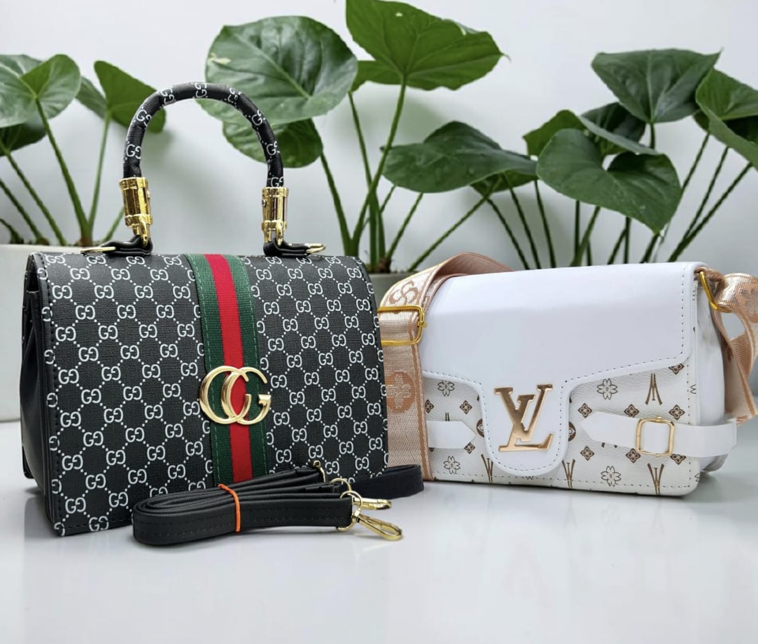 GUCCI AND LOUIS VUITTON HANDBAGS
