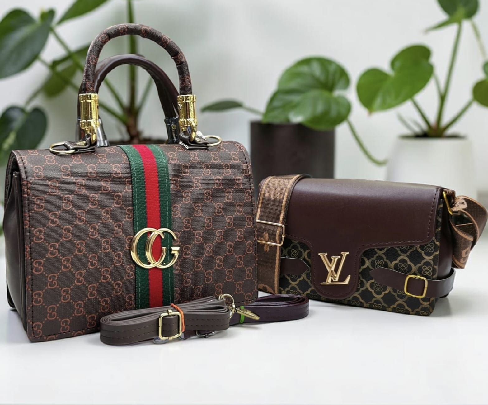 GUCCI AND LOUIS VUITTON HANDBAGS