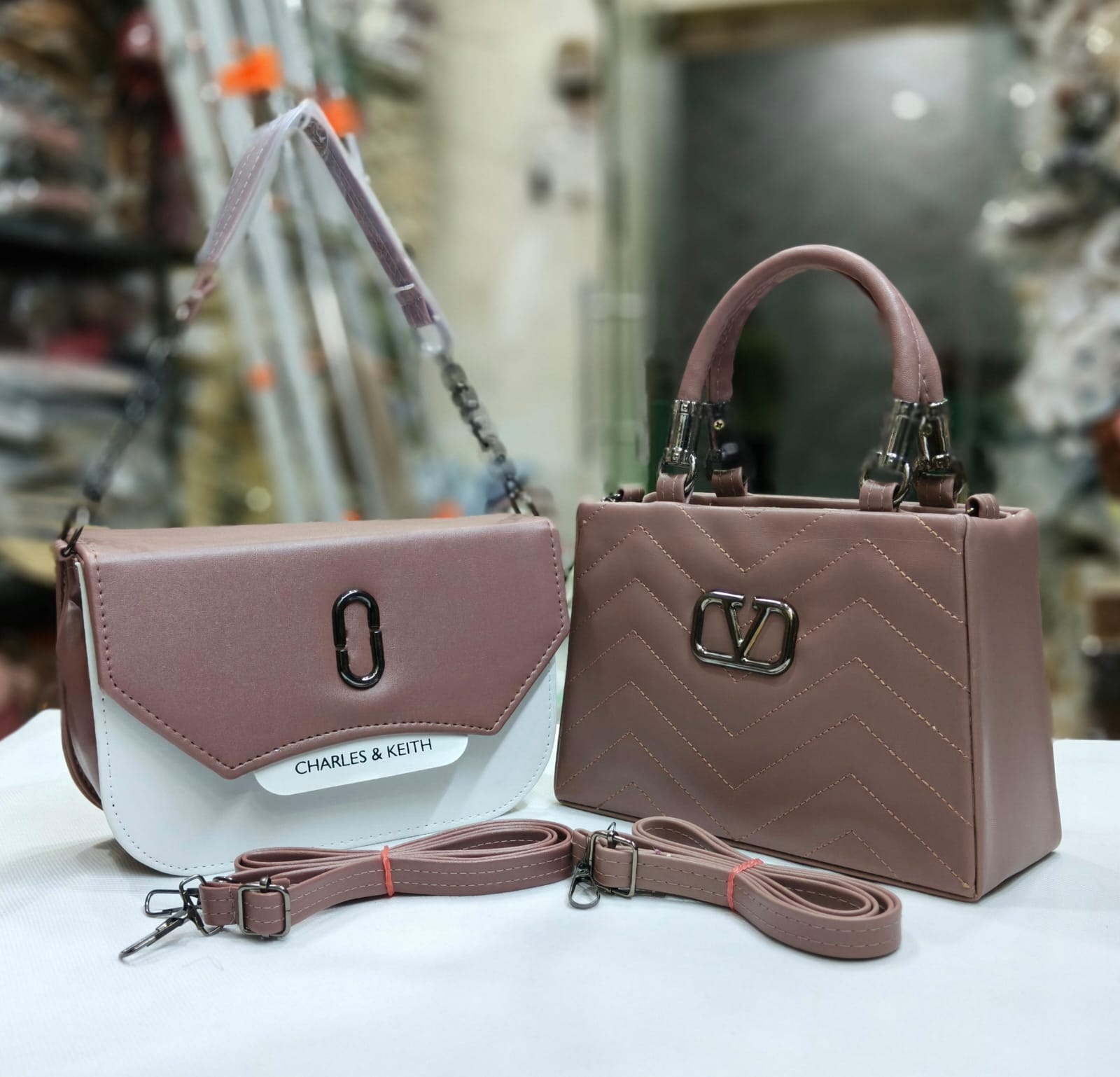 VALENTINO AND CHARLES & KEITH HANDBAGS