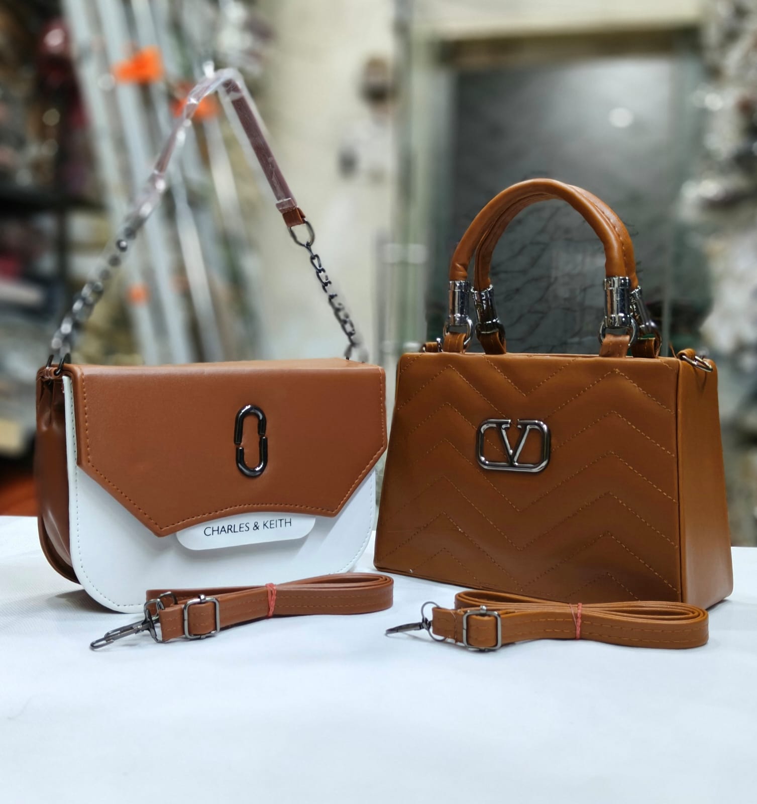 VALENTINO AND CHARLES & KEITH HANDBAGS