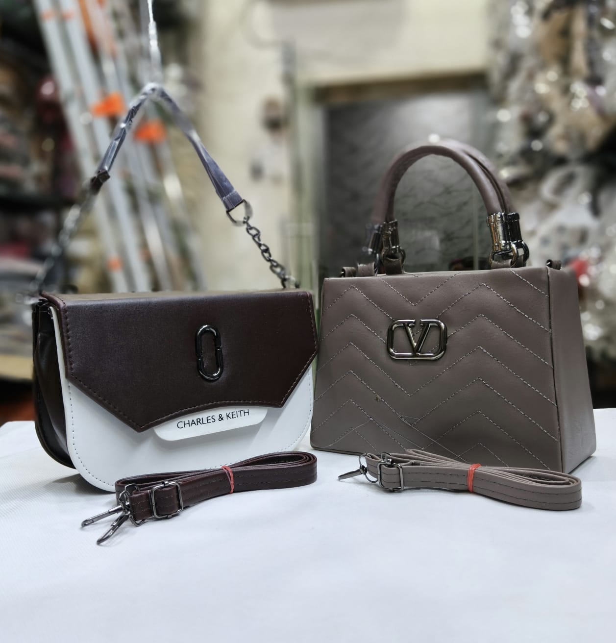VALENTINO AND CHARLES & KEITH HANDBAGS