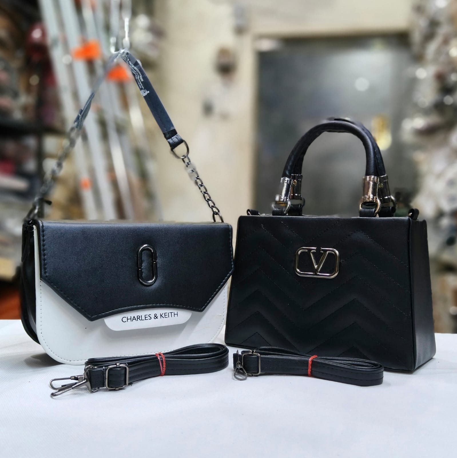 VALENTINO AND CHARLES & KEITH HANDBAGS
